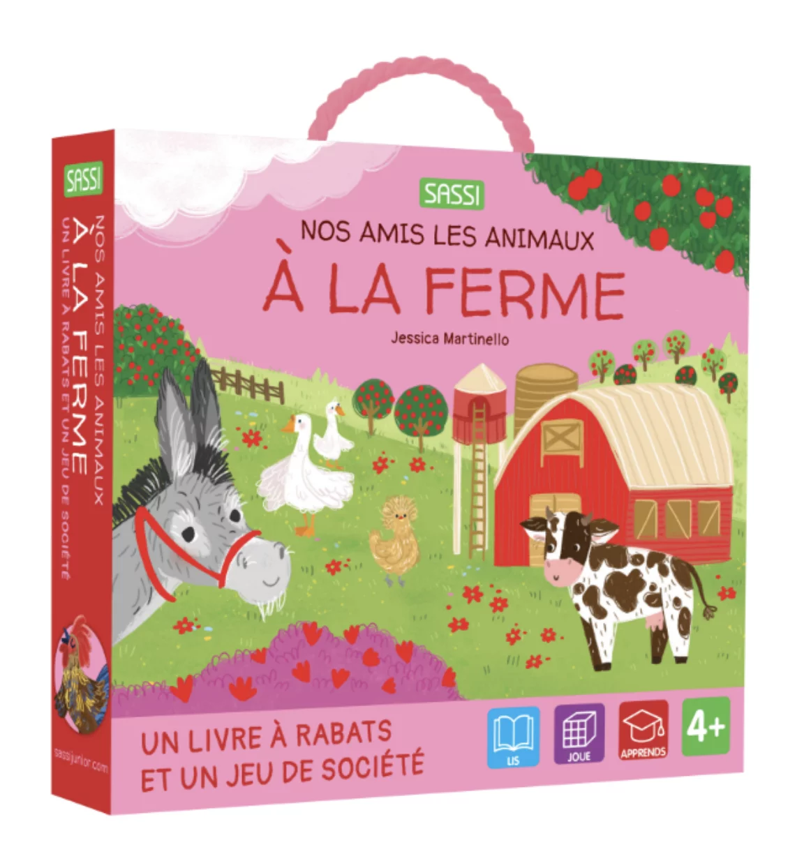 A la ferme : un livret à rabats et un jeu de société : 4+