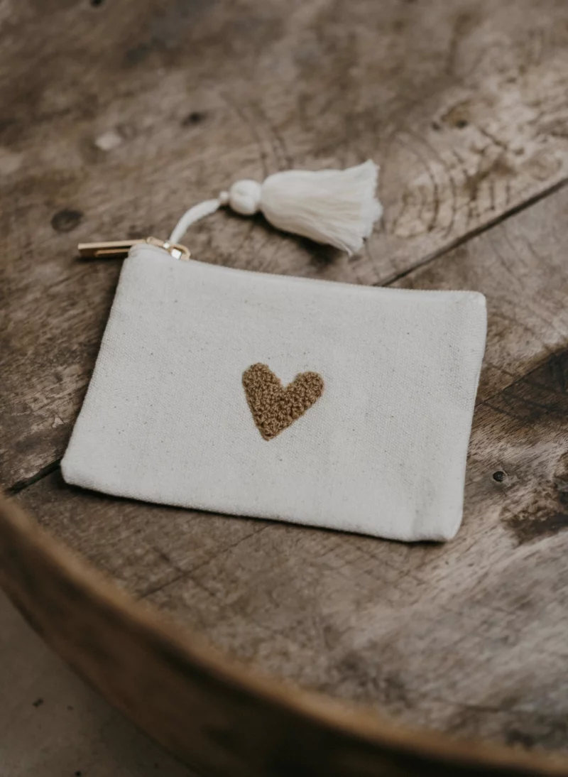 Porte-monnaie en tissu – Beige