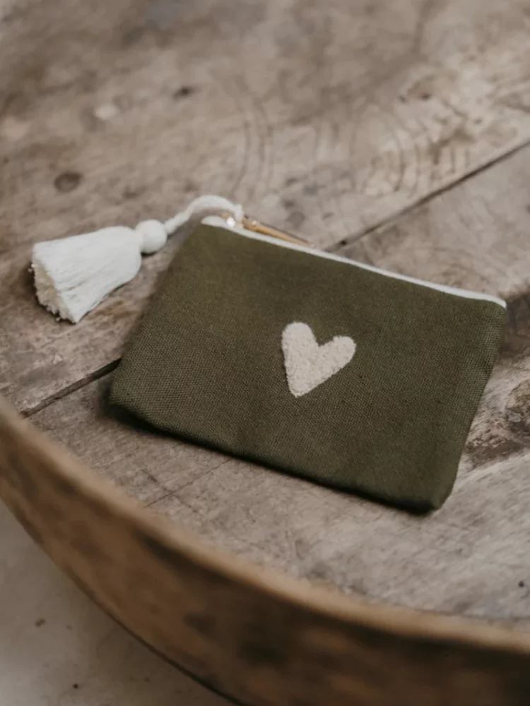 Porte-monnaie en tissu – Vert kaki