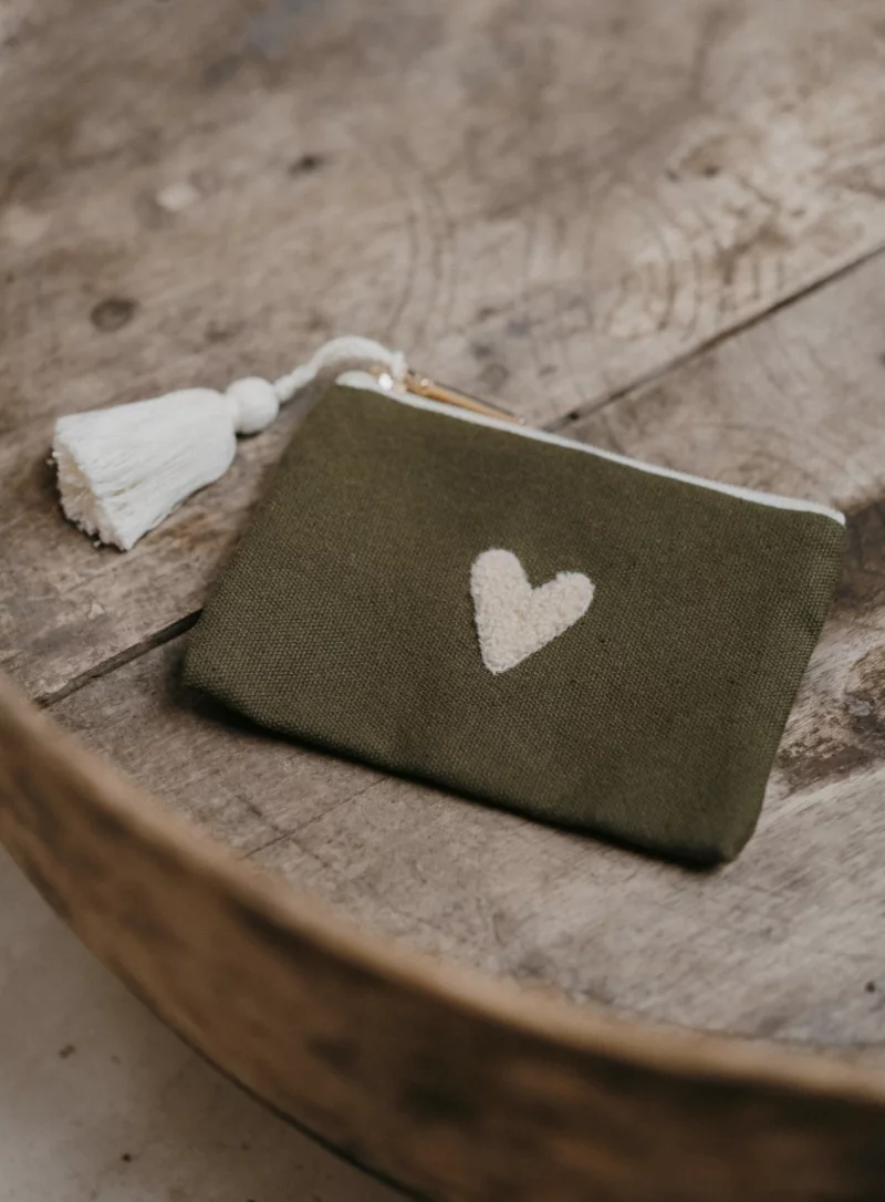 Porte-monnaie en tissu – Vert kaki