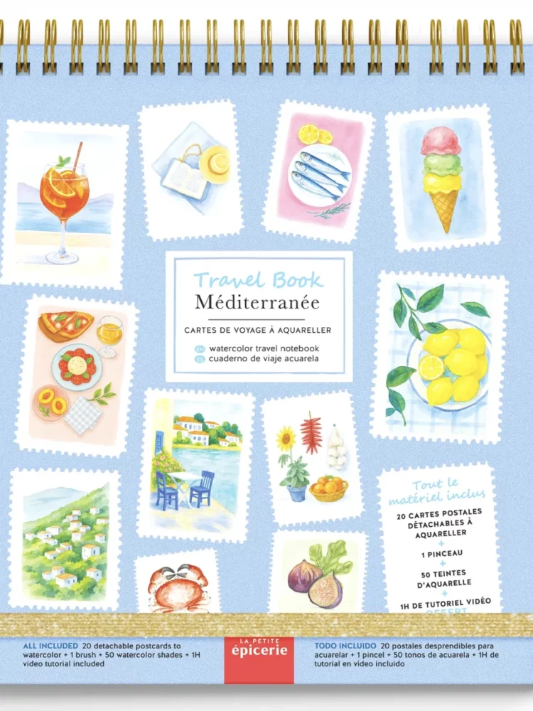 Travel Book - Carnet aquarelle - thème Méditerrannée