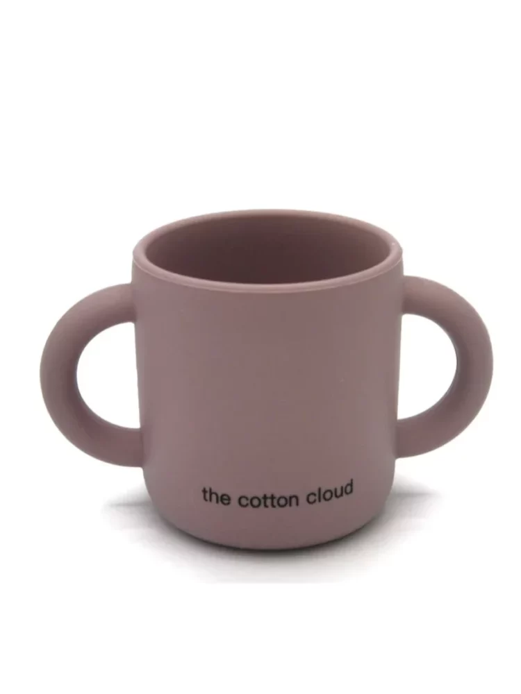 Tasse en silicone rose poudré