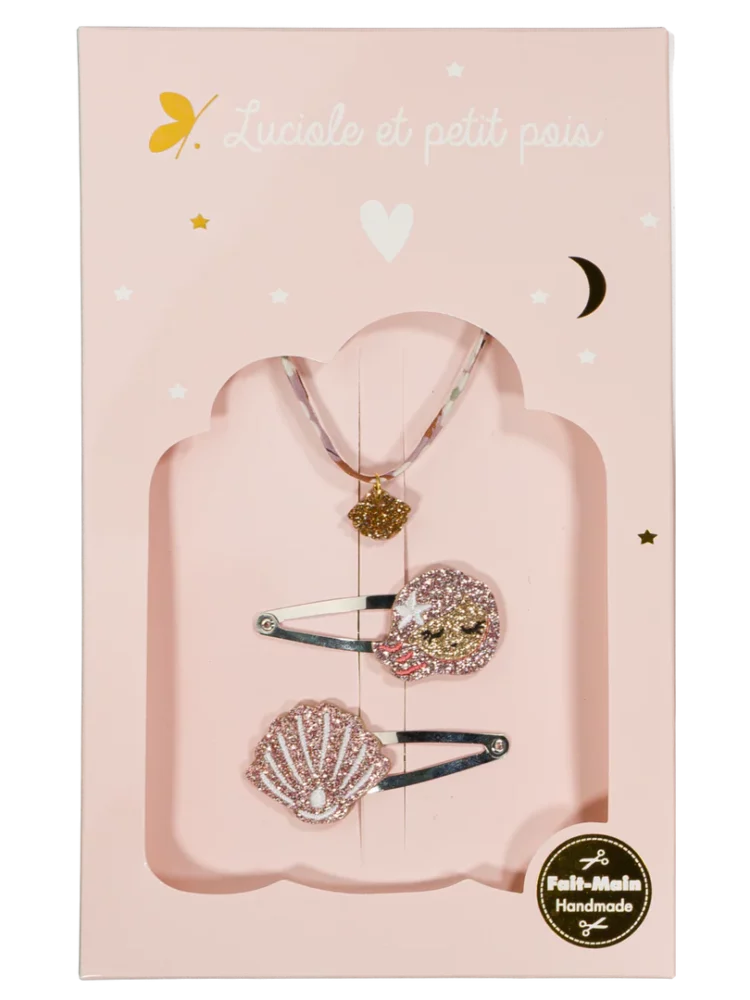Coffret Pearly - Barrettes Pearly & Bracelet Mitsi Glycine
