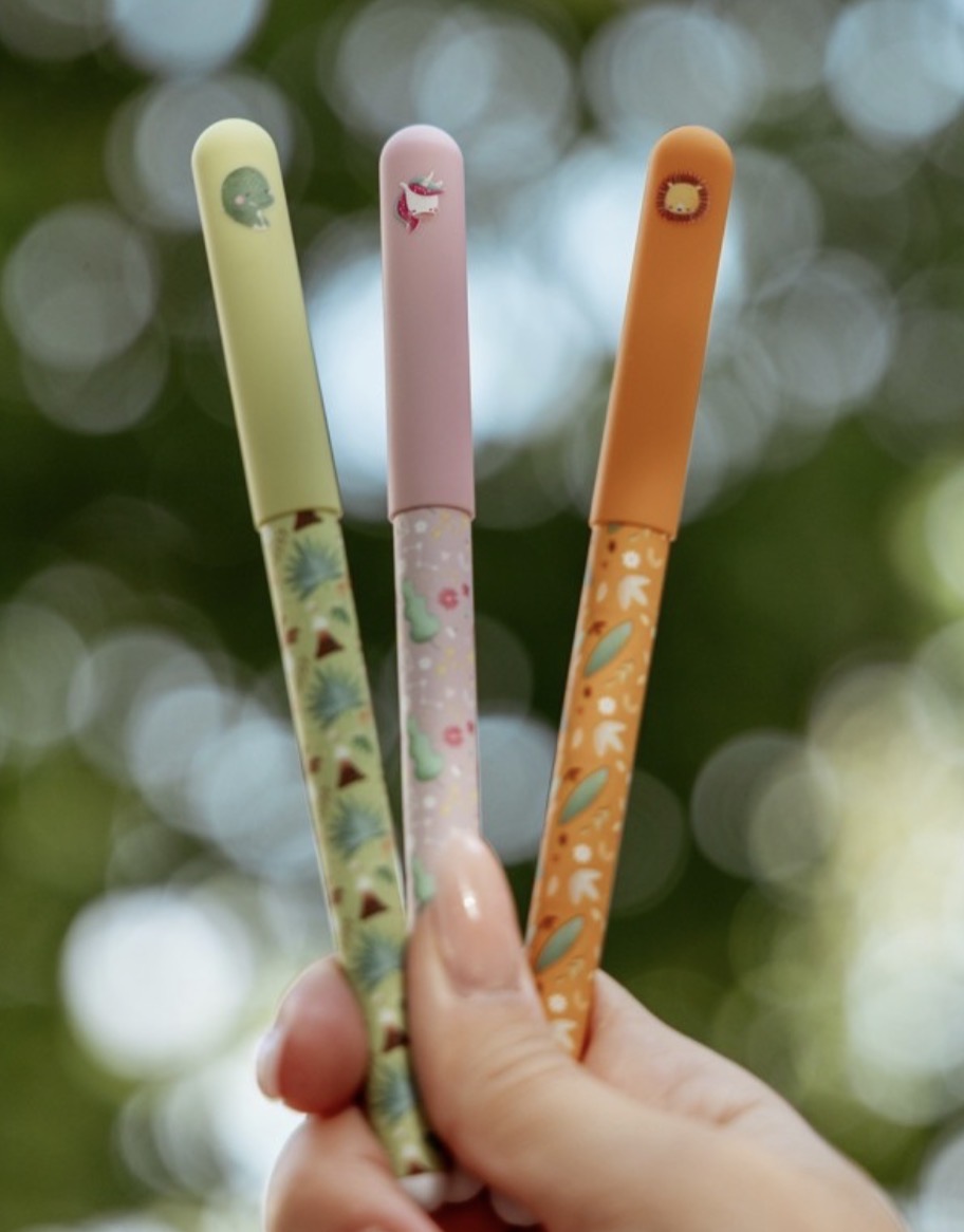 Set Stylos à Bille – Licorne, Dinosaure & Lion – Image 2